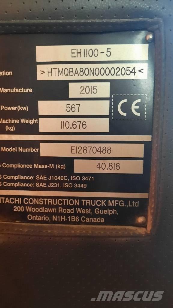 Hitachi EH 1100-5 초대형 덤프 트럭