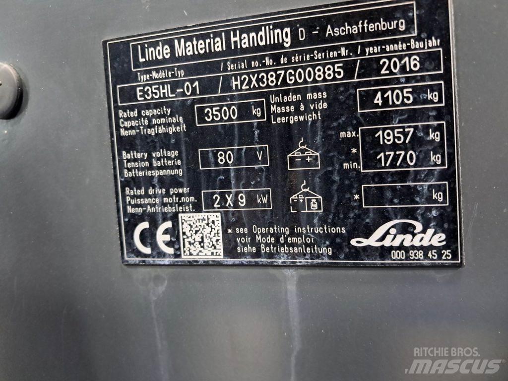 Linde E35HL-01 전동 지게차