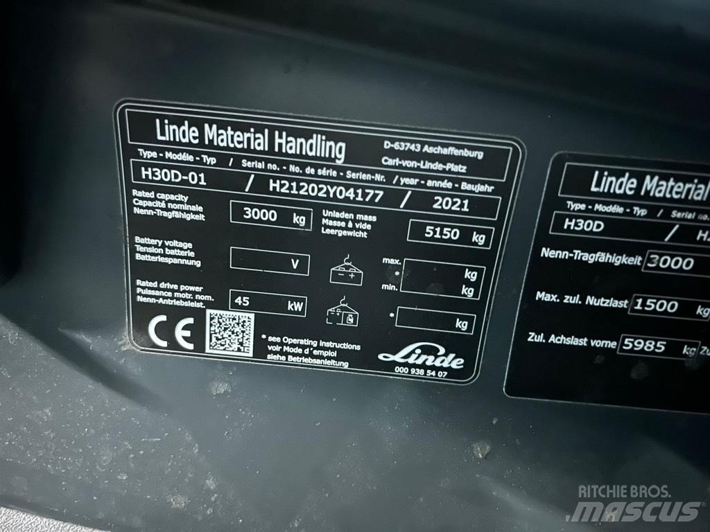 Linde H30D/1202 디젤 지게차