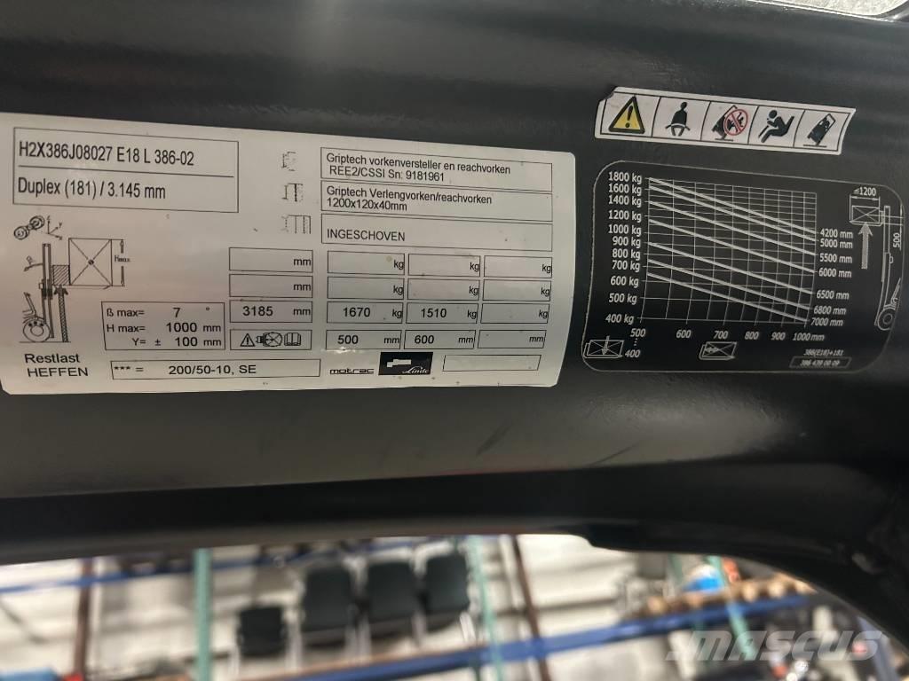 Linde e18l-02 전동 지게차