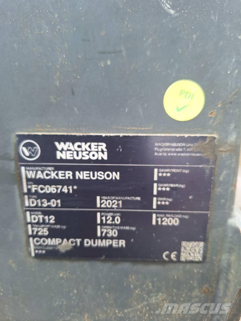 Wacker Neuson DT 12  궤도식 덤프