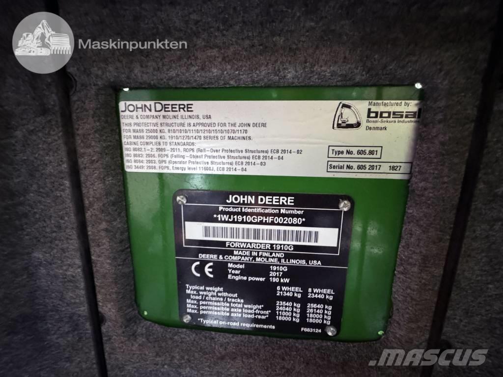 John Deere 1910 G 원목 포워더