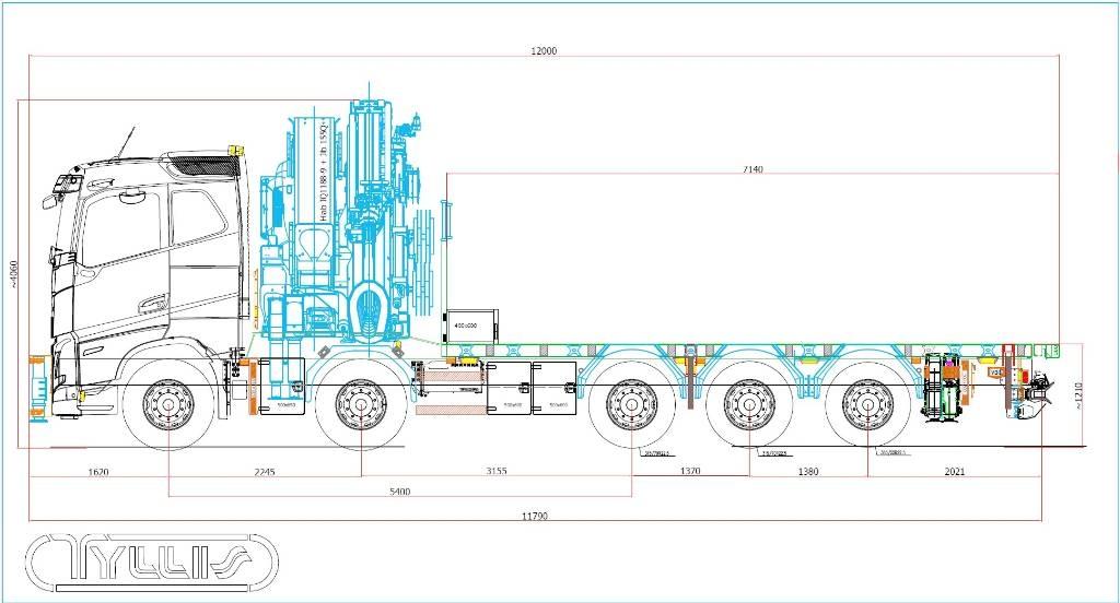 Volvo FH 13 540 크레인 트럭
