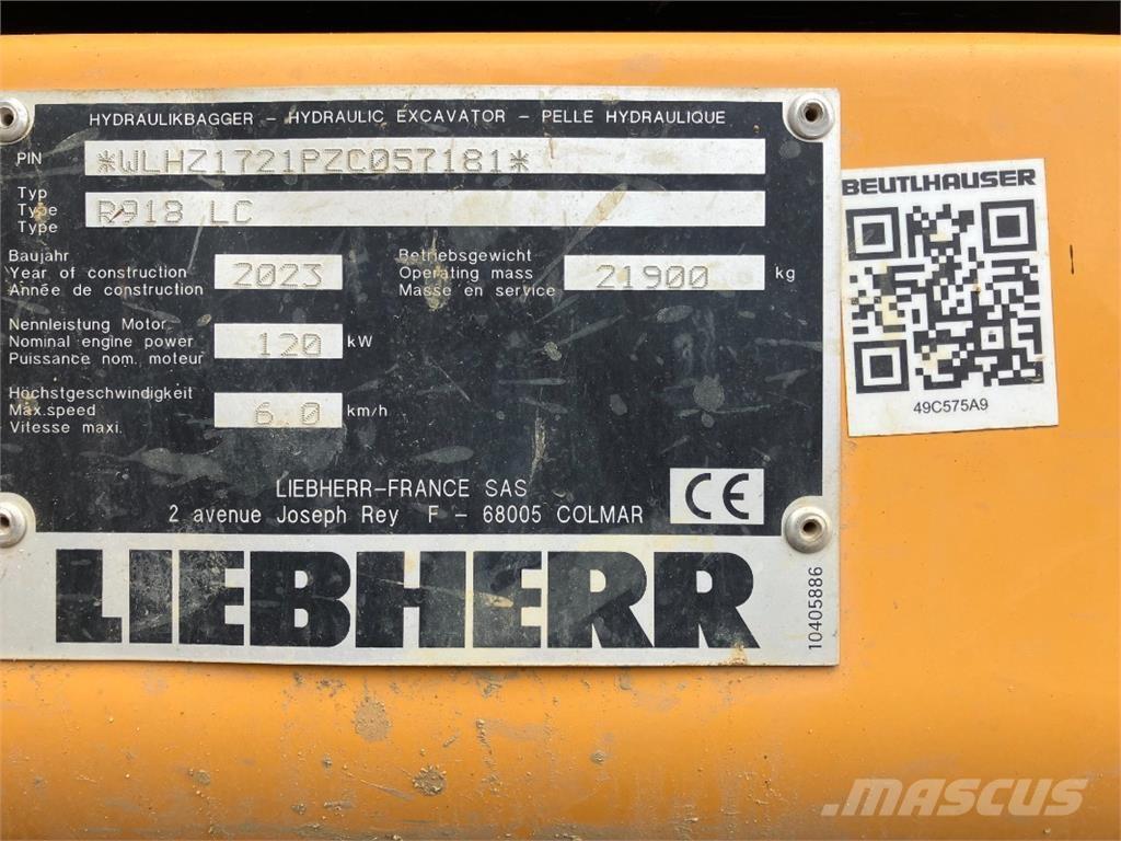 Liebherr R918 대형 굴삭기 29톤 이상