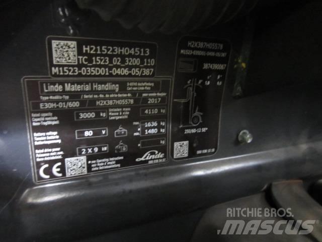 Linde E30H 전동 지게차