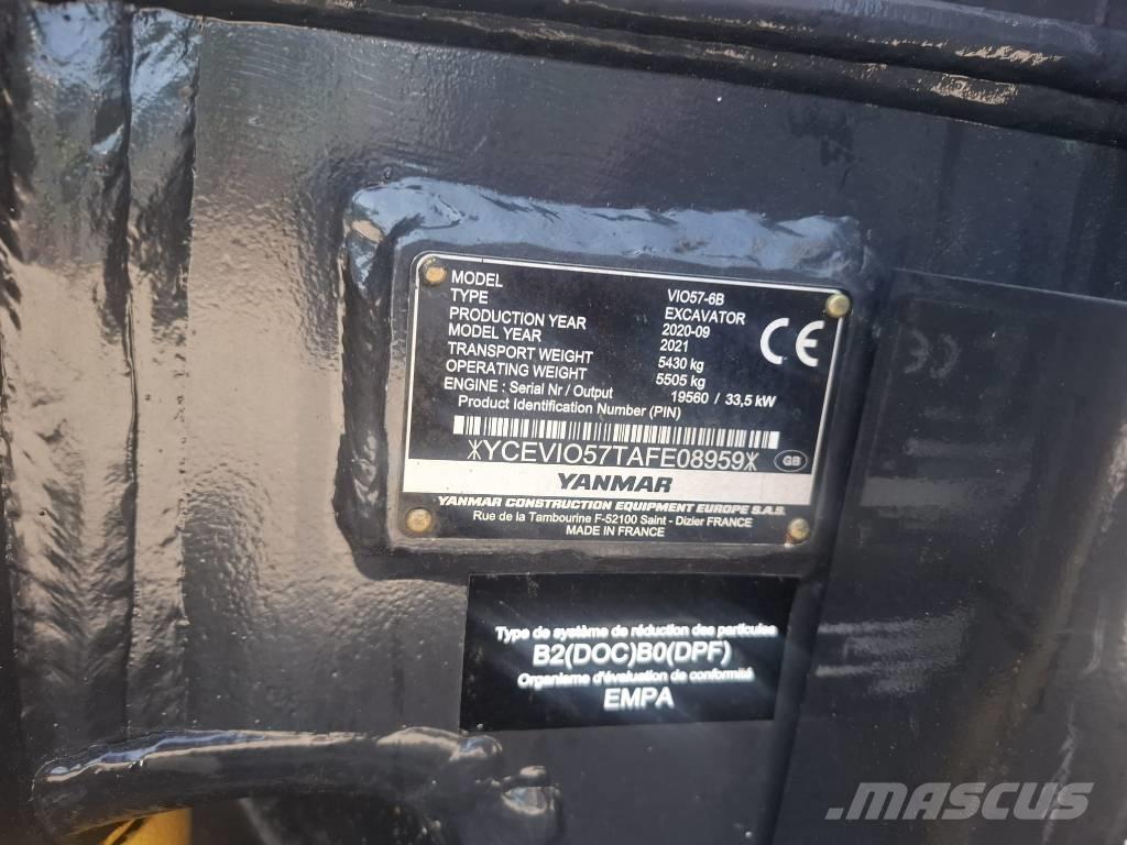 Yanmar vio 57-6B 소형 굴삭기 7톤 미만