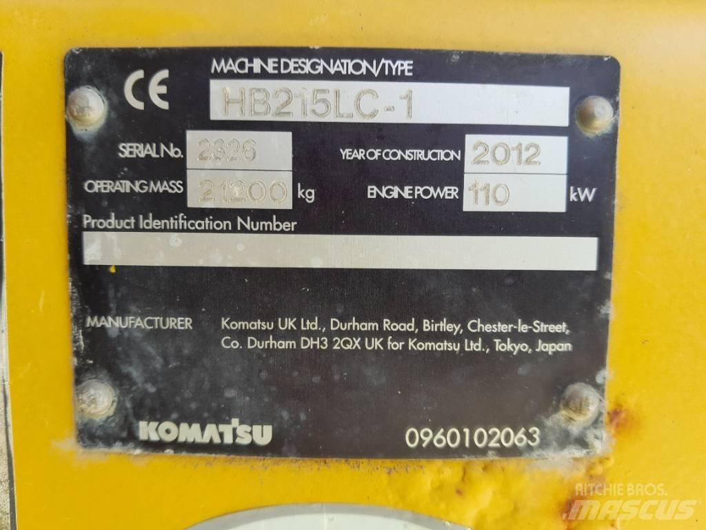 Komatsu HB215LC-1 대형 굴삭기 29톤 이상