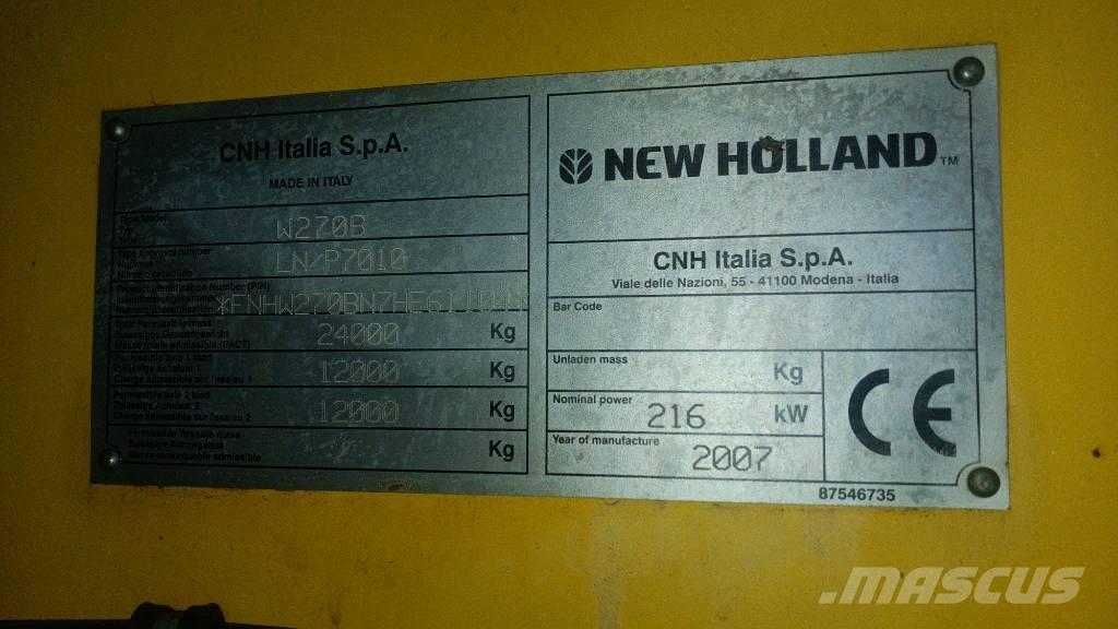 New Holland W 270 B  휠로우더