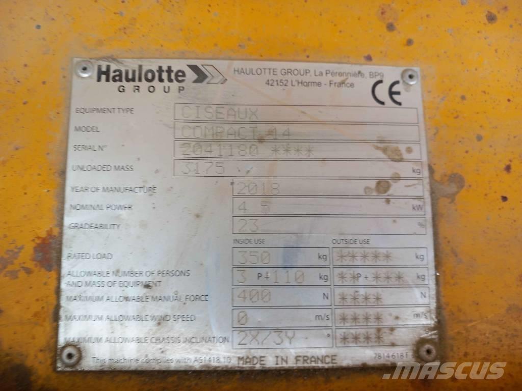 Haulotte Compact 14 가위형 리프트