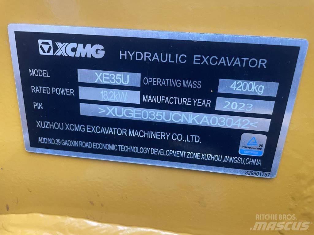 XCMG XE 35 U 소형 굴삭기 7톤 미만