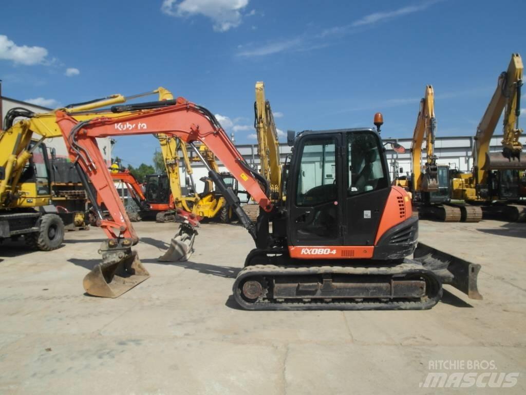 Kubota KX 080-4 중형굴삭기 7톤-28톤