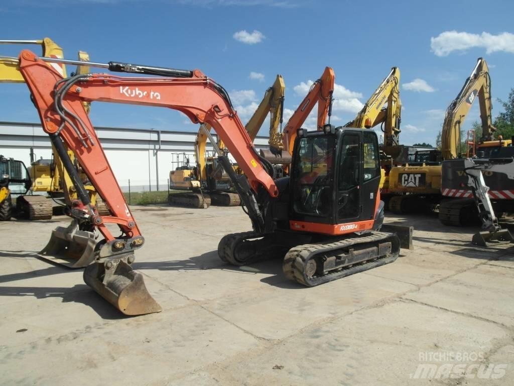 Kubota KX 080-4 중형굴삭기 7톤-28톤