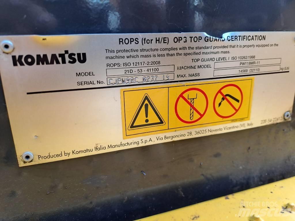 Komatsu PW118MR-11  휠 굴삭기