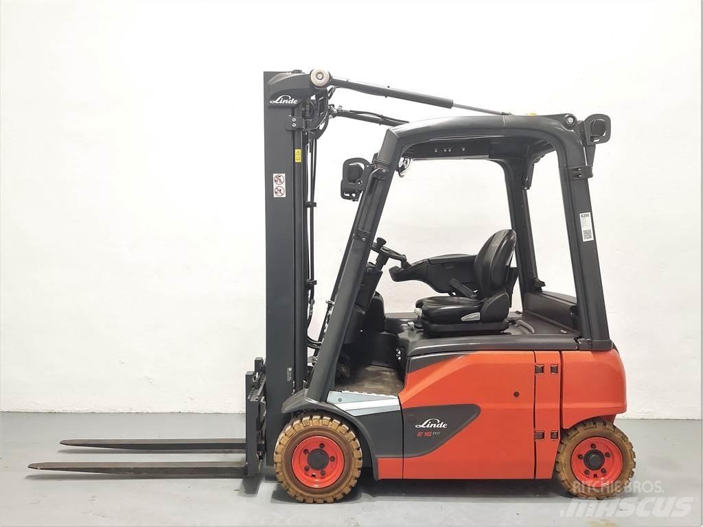 Linde E16P 02 전동 지게차