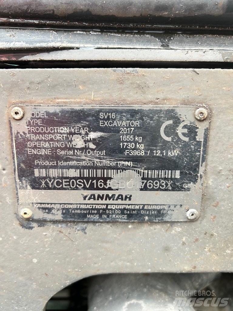 Yanmar SV 16 소형 굴삭기 7톤 미만