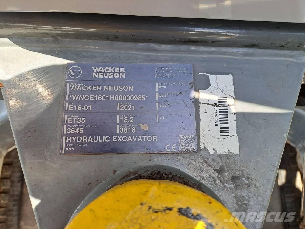 Wacker Neuson ET35 대형 굴삭기 29톤 이상