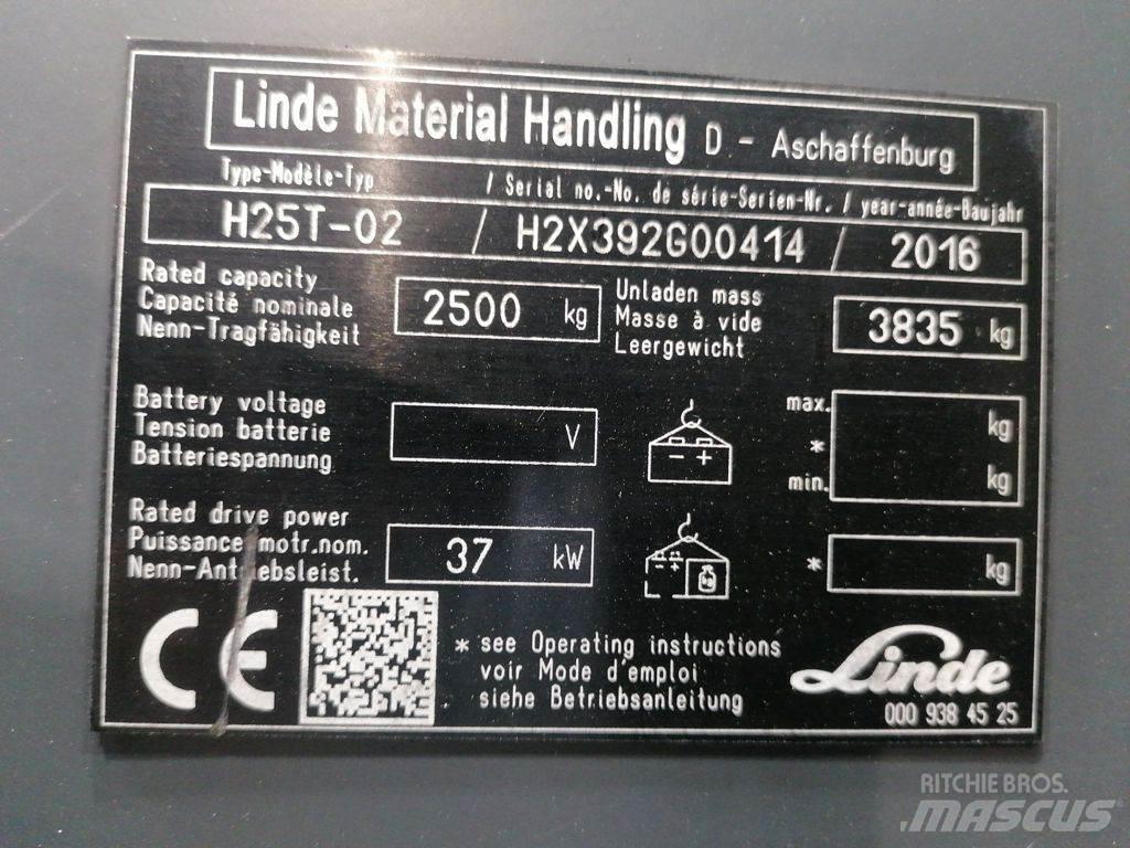 Linde H25T-02 LPG 지게차