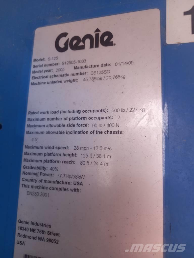 Genie S 125 견인식 전동이동 리프트