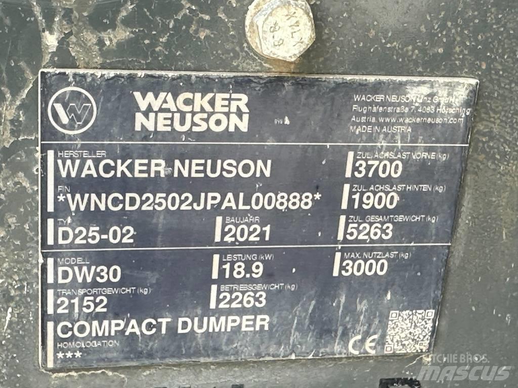 Wacker Neuson DW 30 건설현장 덤프트럭