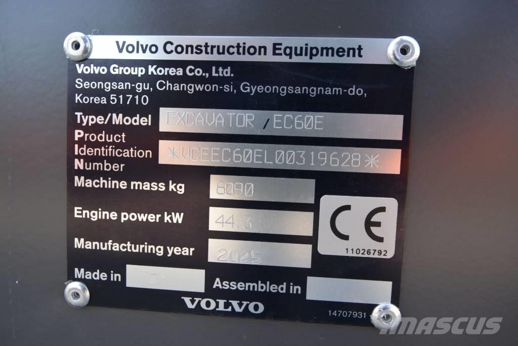 Volvo EC 60 E 소형 굴삭기 7톤 미만