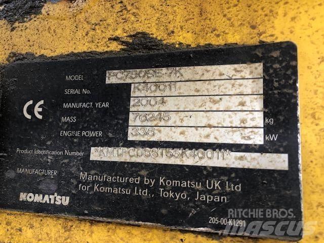 Komatsu PC 750 SE-7K 대형 굴삭기 29톤 이상