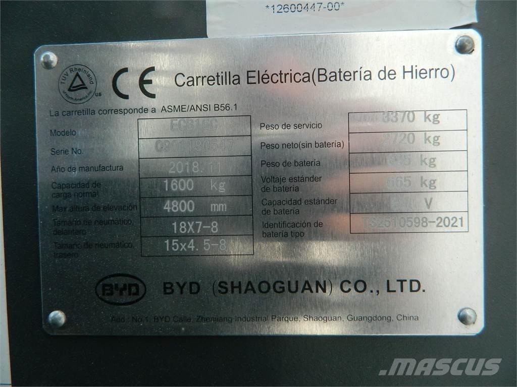 BYD ECB16C 전동 지게차