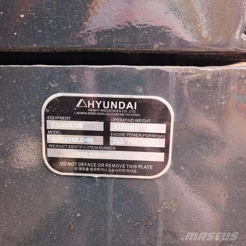 Hyundai 330LC-9T 대형 굴삭기 29톤 이상