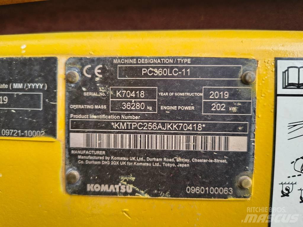 Komatsu PC 360 LC- 11 대형 굴삭기 29톤 이상