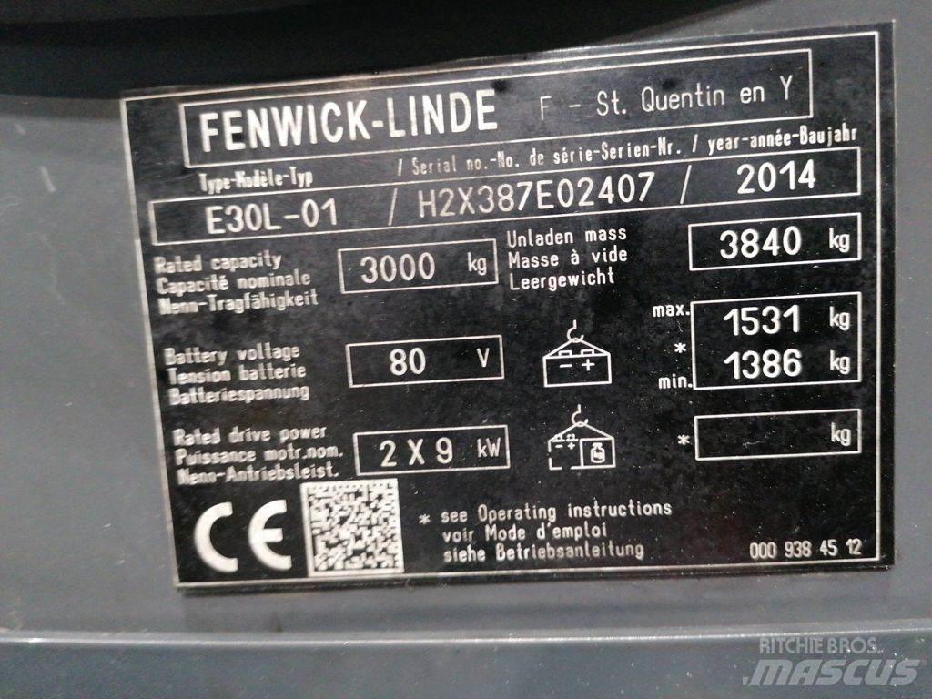 Linde E30L-01 전동 지게차