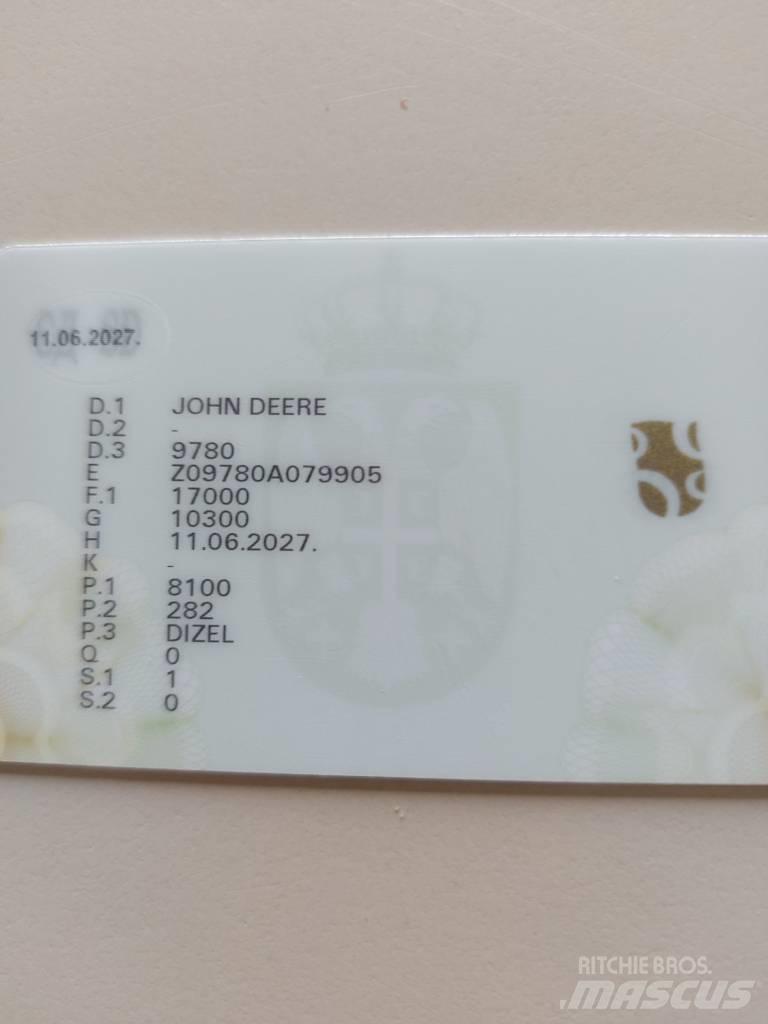 John Deere 9780 CTS 콤바인 수확기