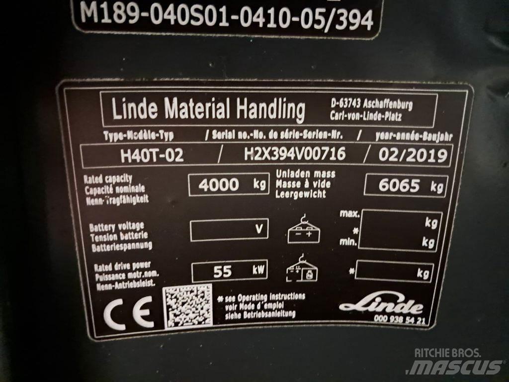 Linde H40T-02 LPG 지게차