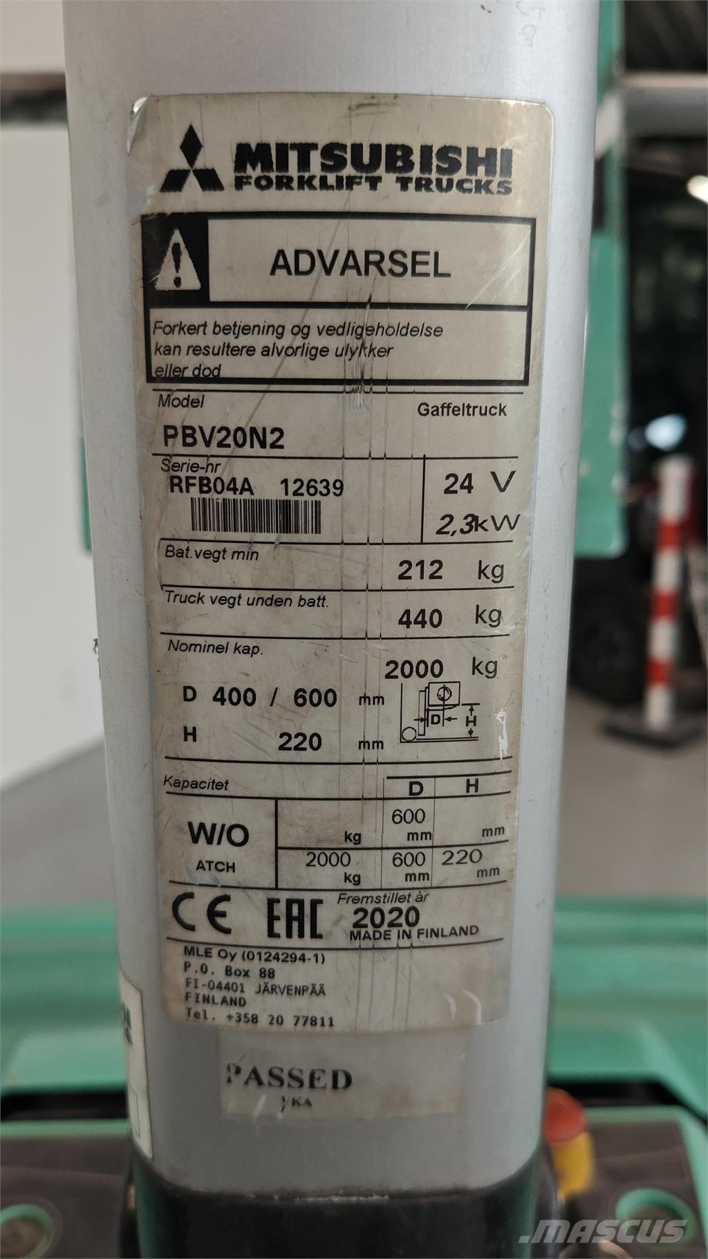 Mitsubishi PBV20N2 플랫폼 트럭