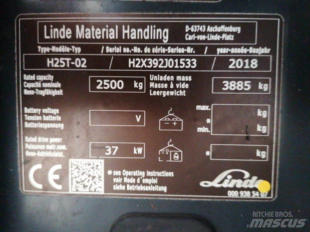 Linde H25T-02 LPG 지게차