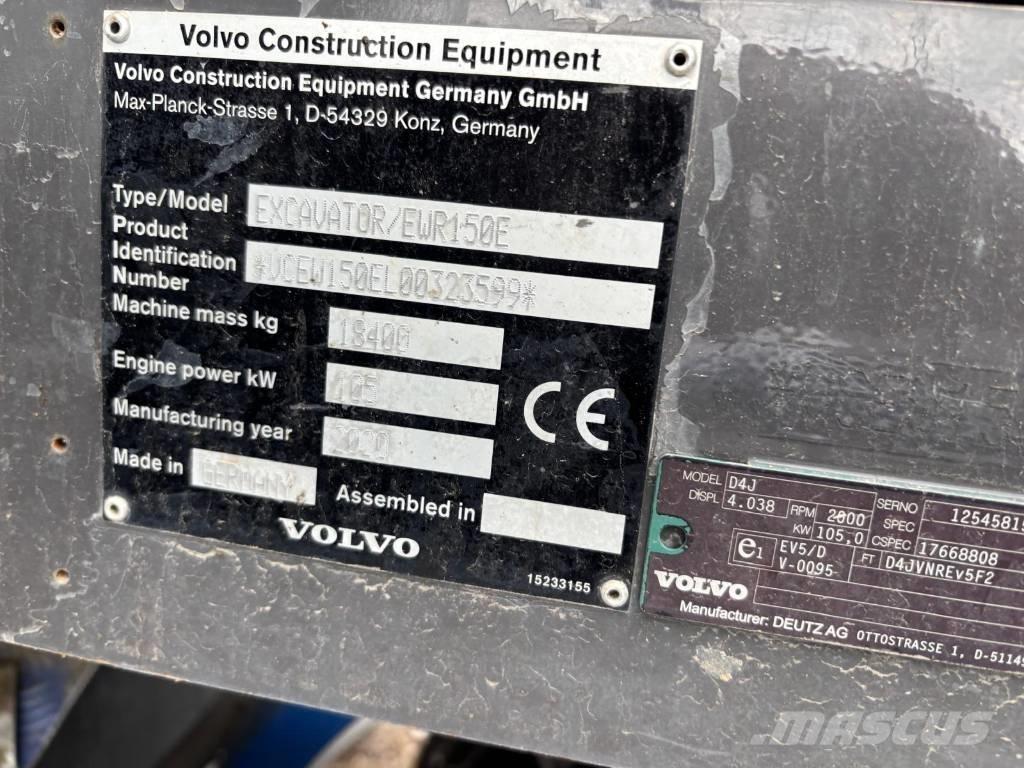 Volvo EWR 150 E  휠 굴삭기