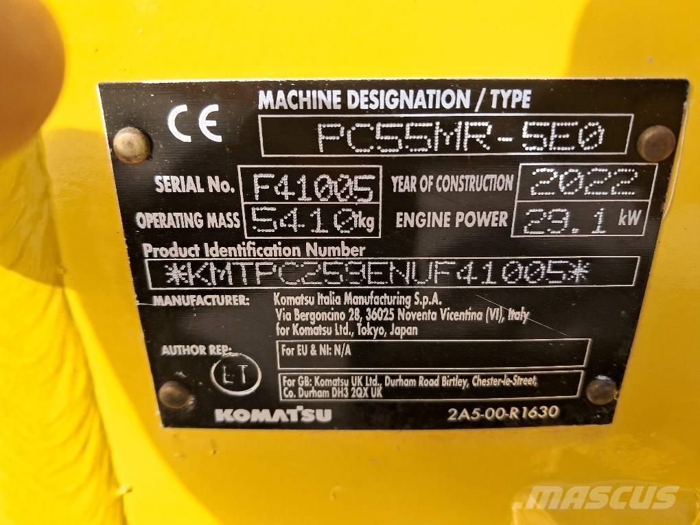 Komatsu PC55MR-5 소형 굴삭기 7톤 미만