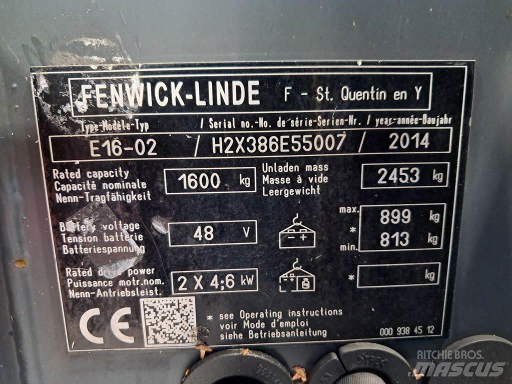 Linde E16-02 전동 지게차