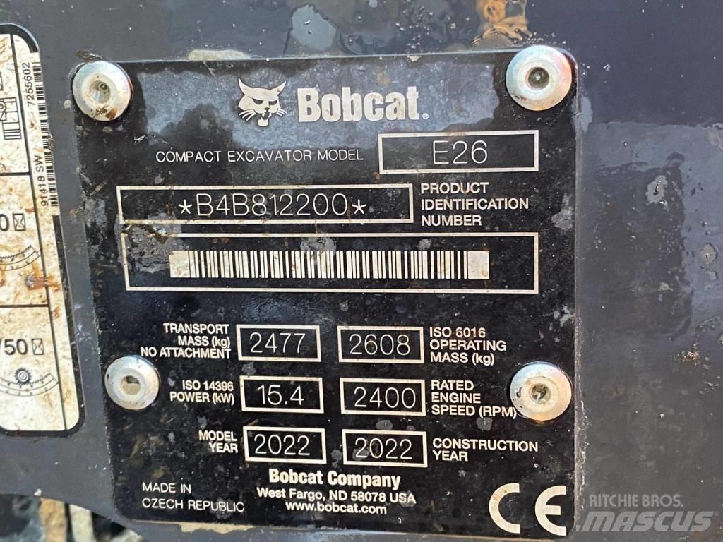 Bobcat E 26 소형 굴삭기 7톤 미만