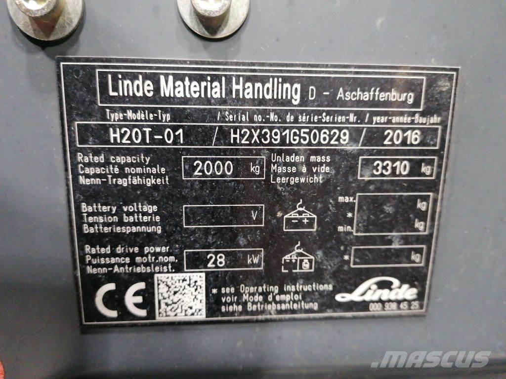 Linde H20T-01 LPG 지게차