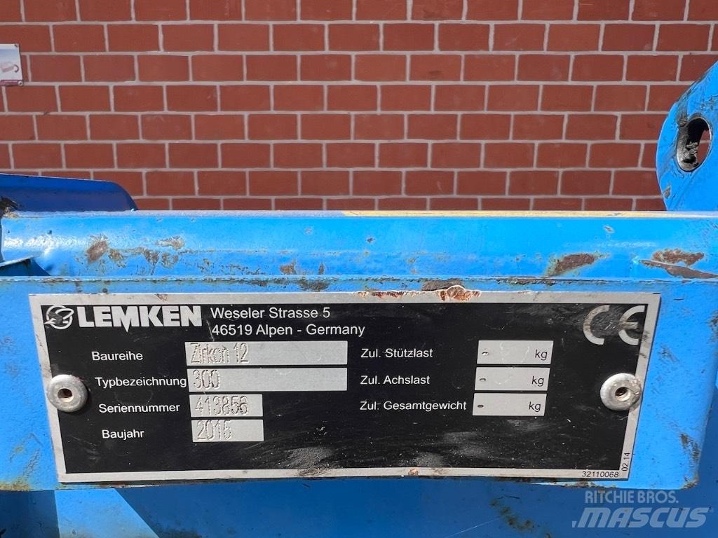 Lemken Zirkon 12 파워 하로우 및 로토틸러(회전 경운기)