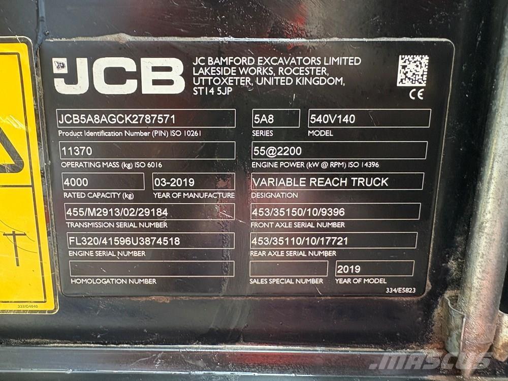 JCB 540-140 텔러 핸들러