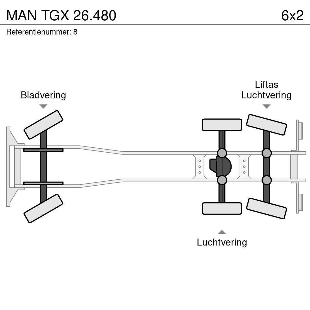 MAN TGX 26.480 새시 운전실 트럭