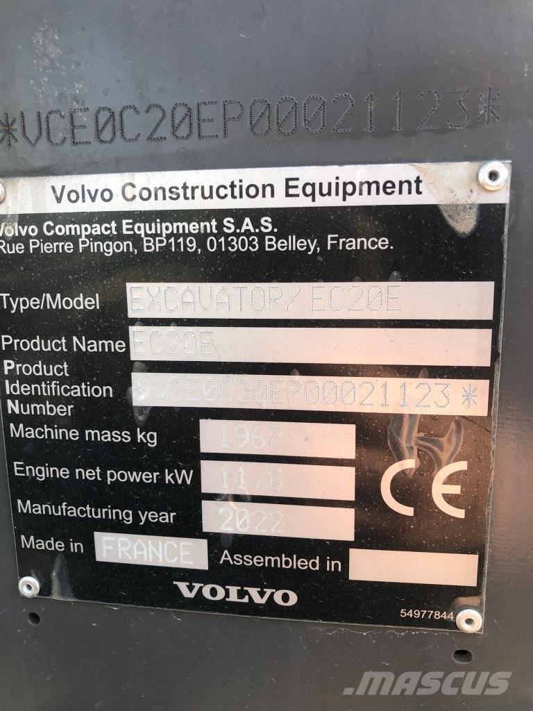 Volvo EC 20 E 소형 굴삭기 7톤 미만