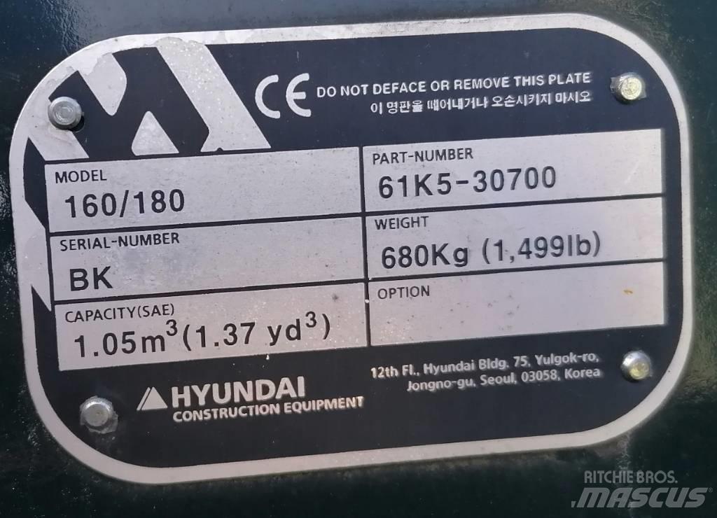 Hyundai 1.05m3_HX180 버켓