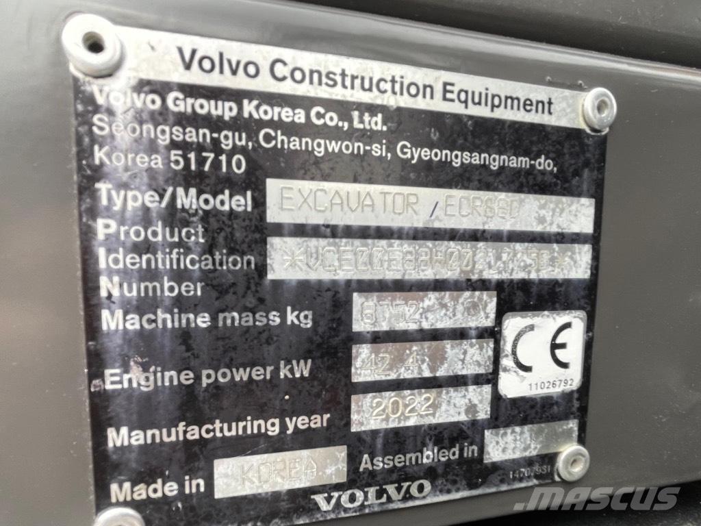 Volvo ECR88D 중형굴삭기 7톤-28톤