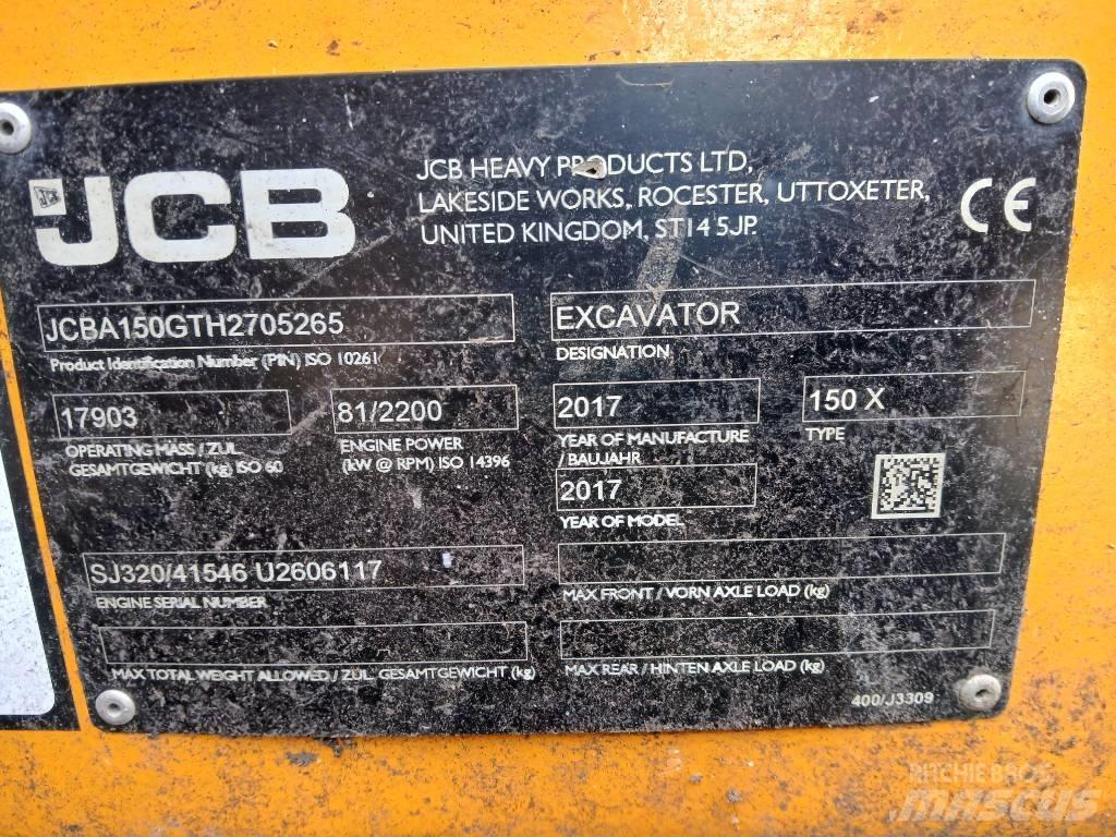 JCB 150X 대형 굴삭기 29톤 이상