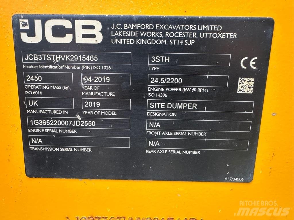 JCB 3STH SWIVEL 건설현장 덤프트럭