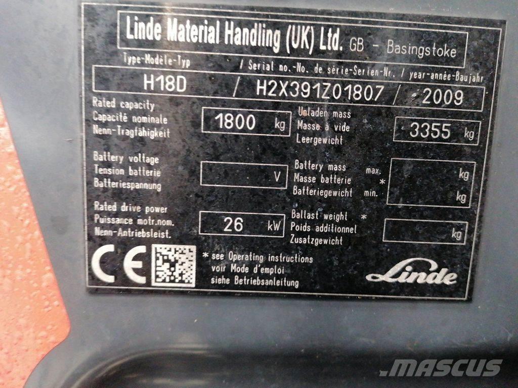 Linde H18D 디젤 지게차