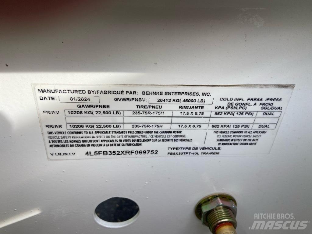 Behnke 8X30TPT-40L 로우 로더