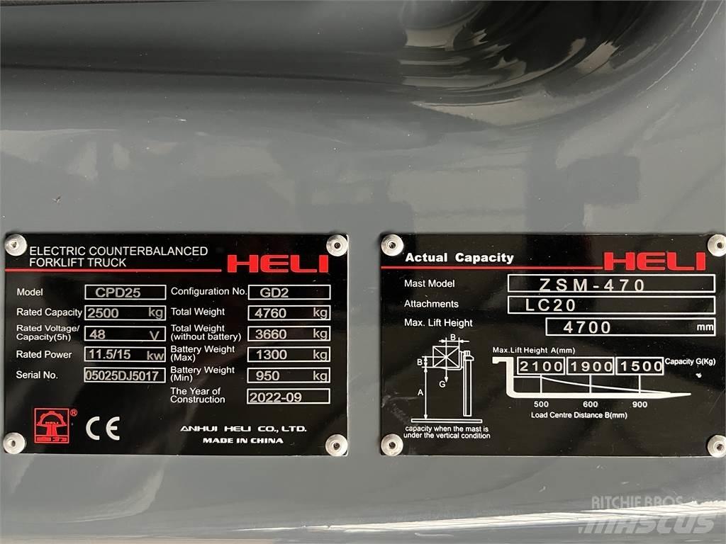Heli CPD25 GD2 / NEU 전동 지게차
