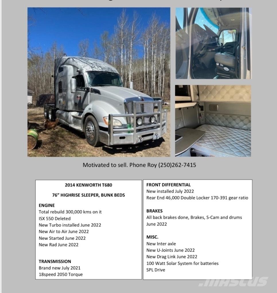 Kenworth T680 트랙터 유닛